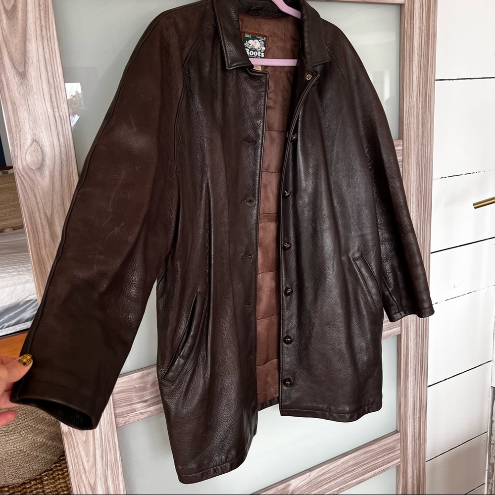Roots Leather coat